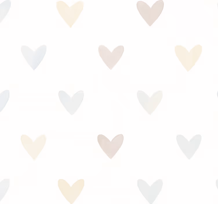 Tapete hochzeit aquarell pastellherzen - TenStickers