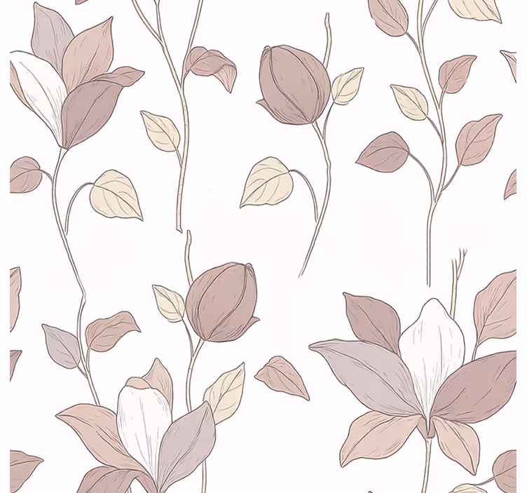 Tapete hochzeit in pinken blumen - TenStickers