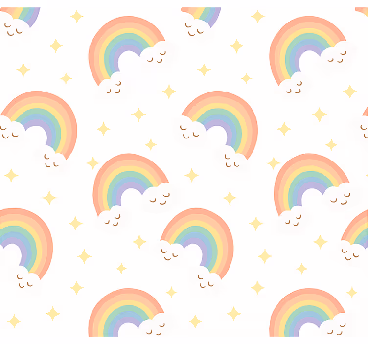 Tapete kinderzimmer regenbogen kids - TenStickers
