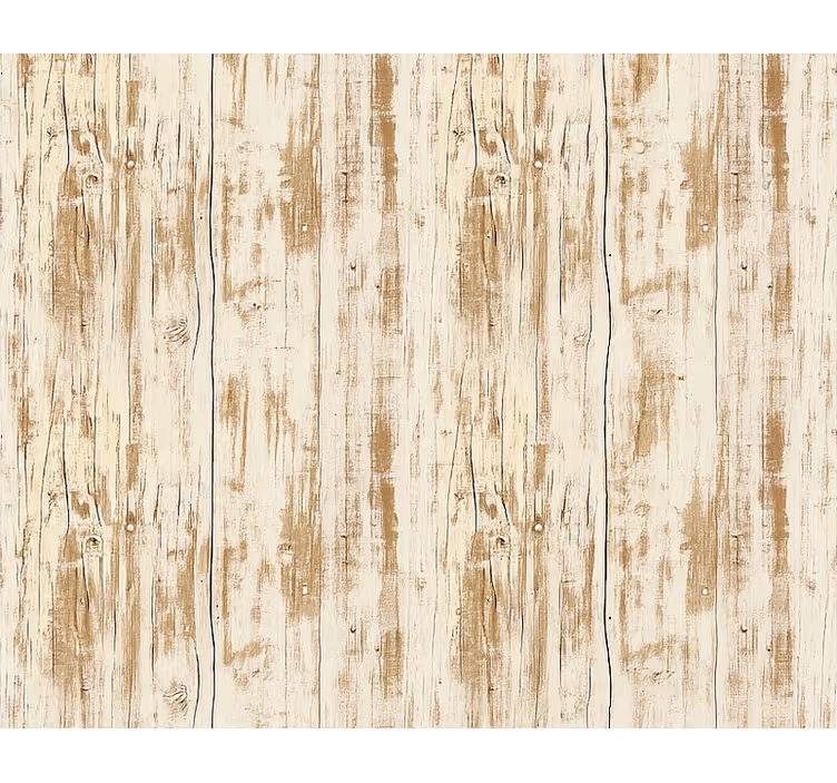 Tapete wohnzimmer in weiß gewaschenem holzlook - TenStickers