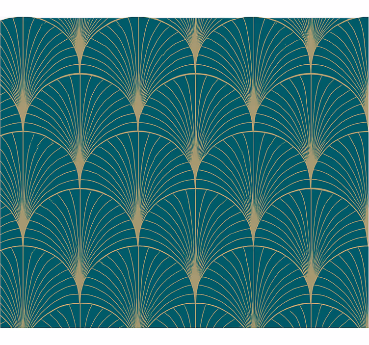 Tapete hochzeit blaue gold kunst dekoration - TenStickers