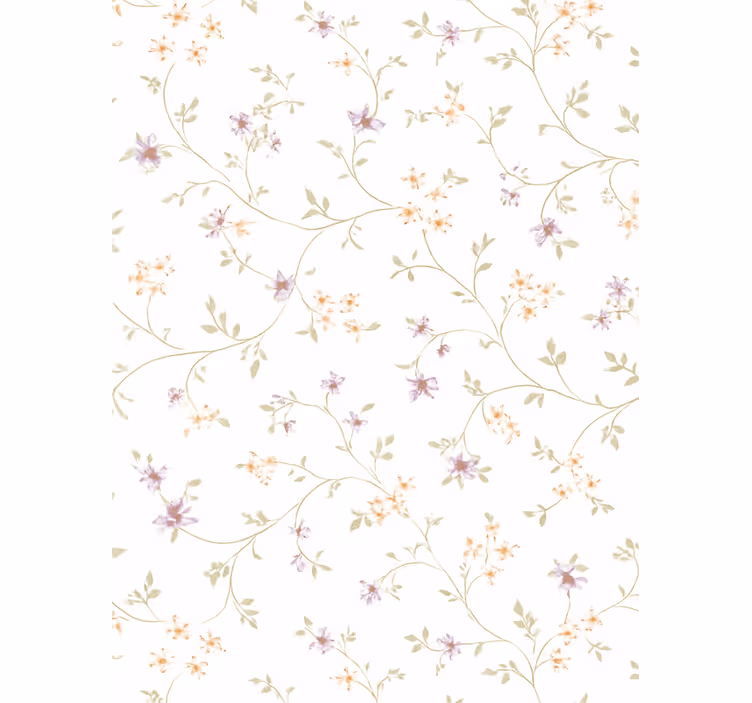 Tapete kinderzimmer mit einfachem blumenmuster - TenStickers
