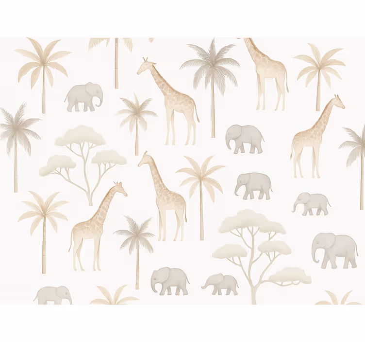 Tapete kinderzimmer kids savannah design - TenStickers