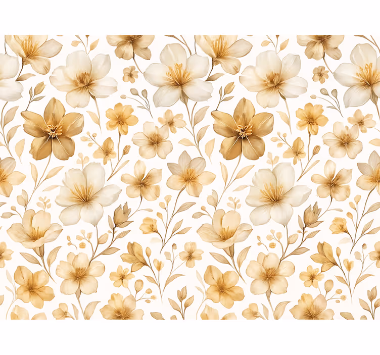 Tapete hochzeit im realistischen blumendesign - TenStickers
