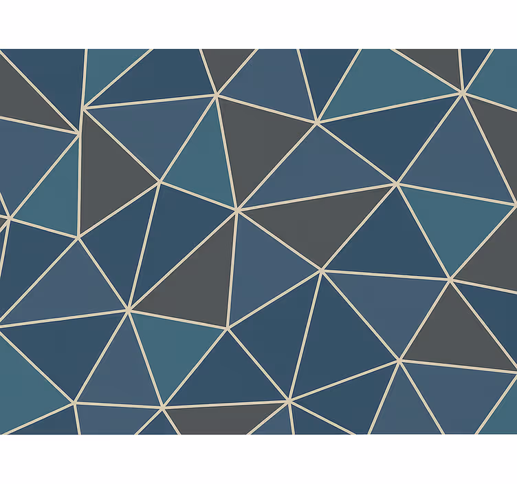 Tapete wohnzimmer blau modern geometrisches muster - TenStickers