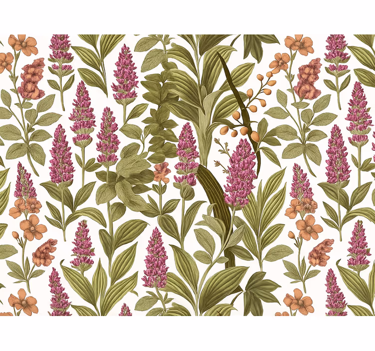 Tapete hochzeit mit buntem botanischen muster - TenStickers