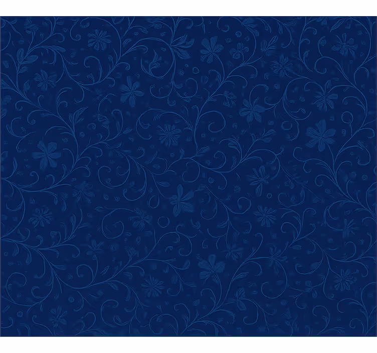 Tapete hochzeit mit navyblauem blumenmuster - TenStickers