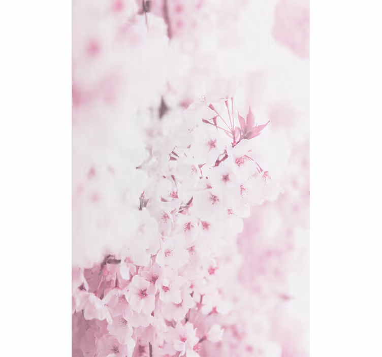 Blumentapete in zartem rosa blumenmuster - TenStickers
