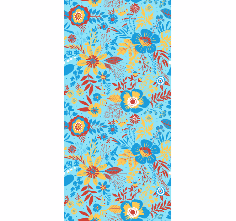 Blumentapete mit frühlingsblumen - TenStickers