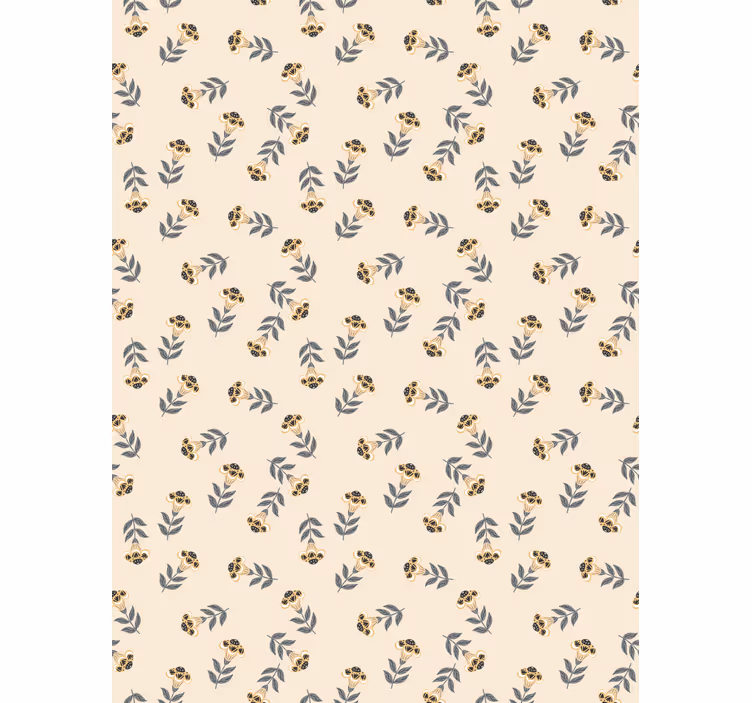 Blumentapete mit zarten polnischen blumenmotiven - TenStickers
