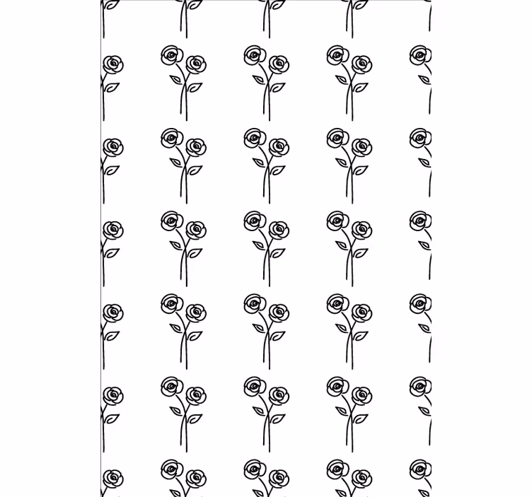 Blumentapete paar von rosen minimalistisches design - TenStickers