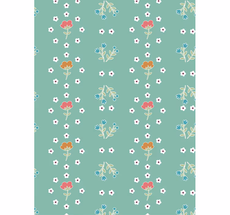 Tapete florale ornamente im granny chic design - TenStickers