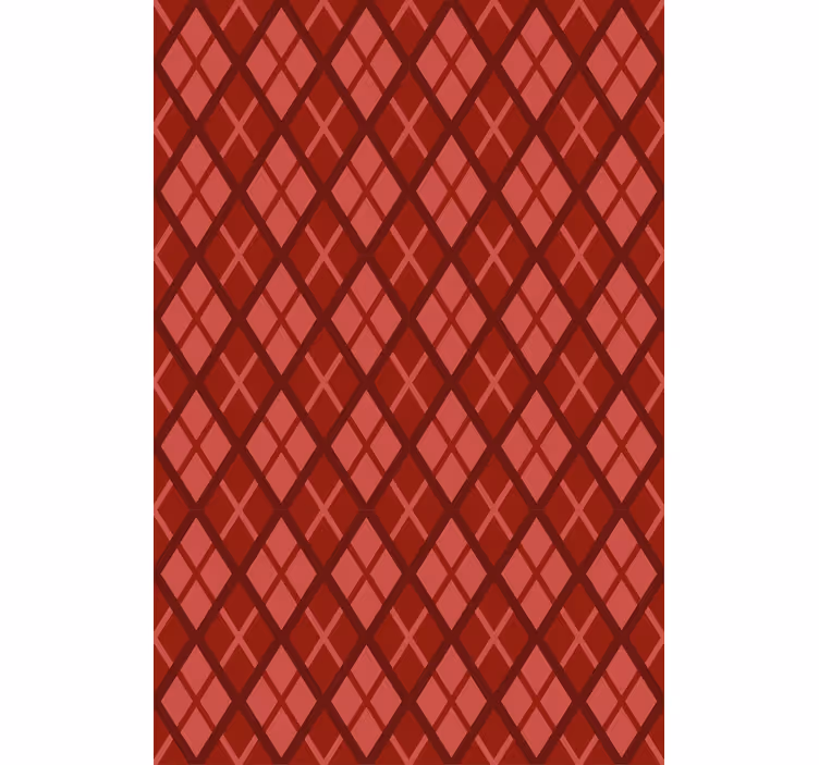 Tapete hochzeit rotes geometrisches diamantmuster - TenStickers