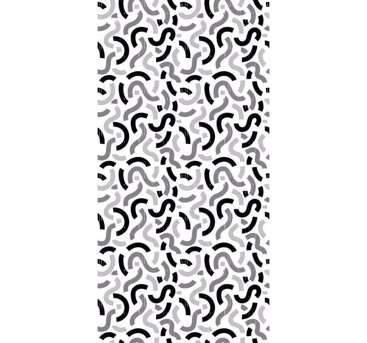 Tapete hochzeit in schwarz-weiß formenmuster - TenStickers