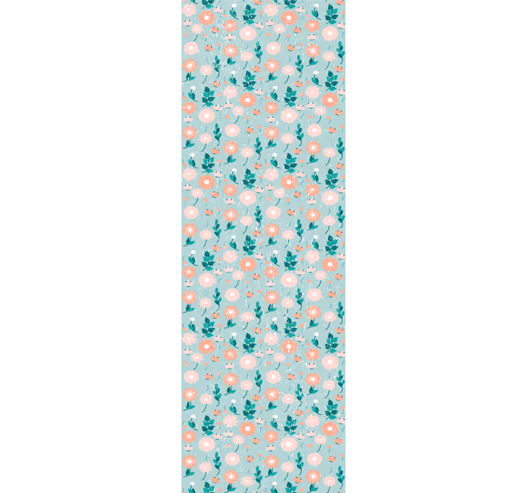 Tapete schlafzimmer blaue florale shabby chic - TenStickers
