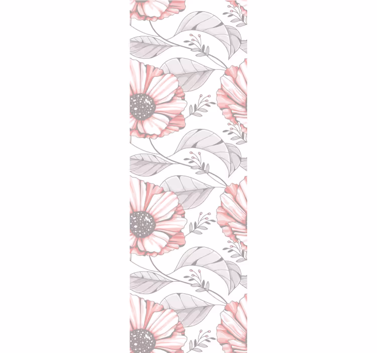 Tapete schlafzimmer mit elegantem pinken magnolien-design - TenStickers