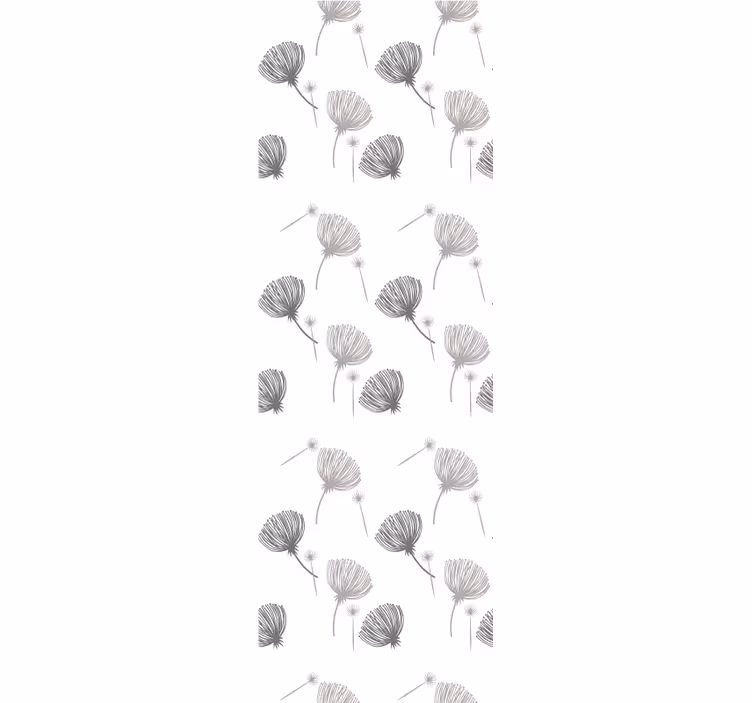 Tapete schlafzimmer mit wiesenblumenmuster auf weiß - TenStickers
