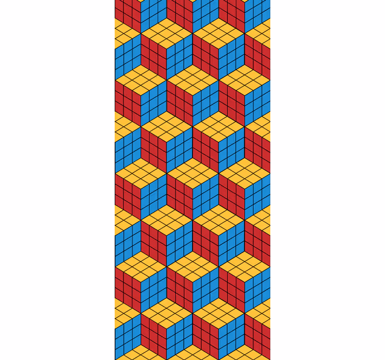 Tapete schlafzimmer im rubik's cube originalmuster - TenStickers
