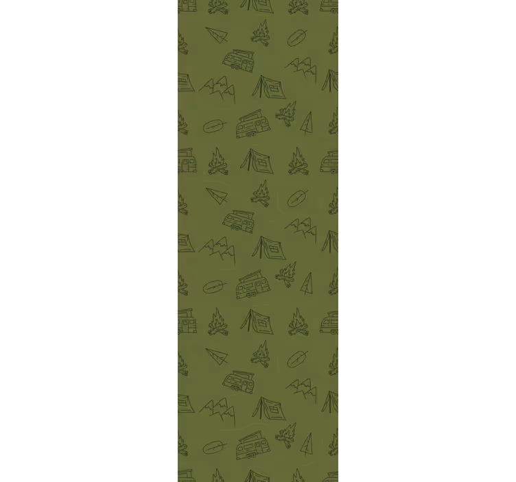 Tapete schlafzimmer mit grünen bergmotiven - TenStickers