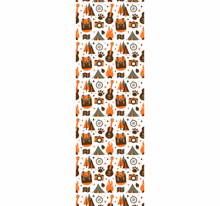 Tapete schlafzimmer berge bär holz feuer - TenStickers