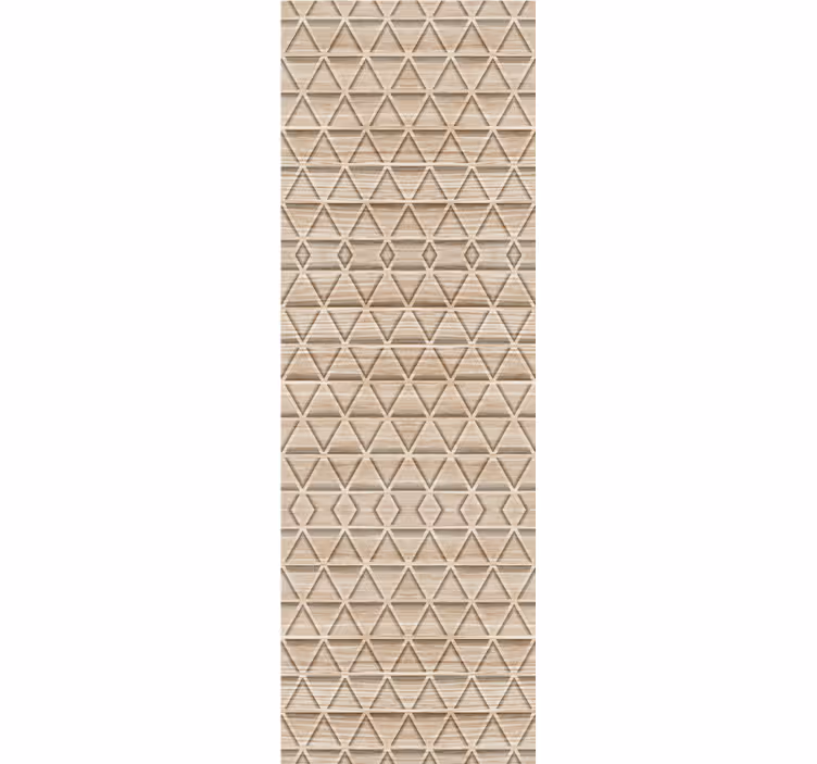 Tapete schlafzimmer mit geometrischem holz-muster - TenStickers