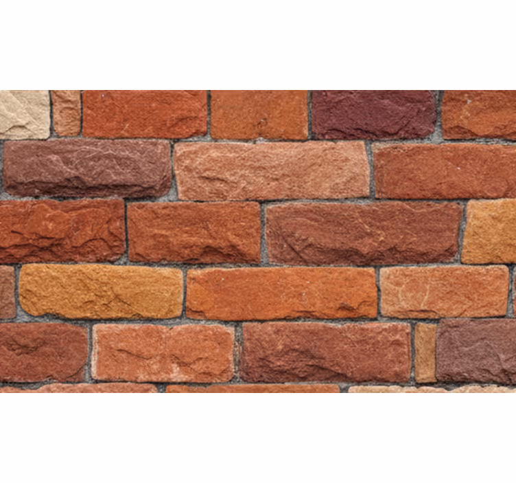 Steintapete rote orange steine (b0b942nb7r) - TenStickers
