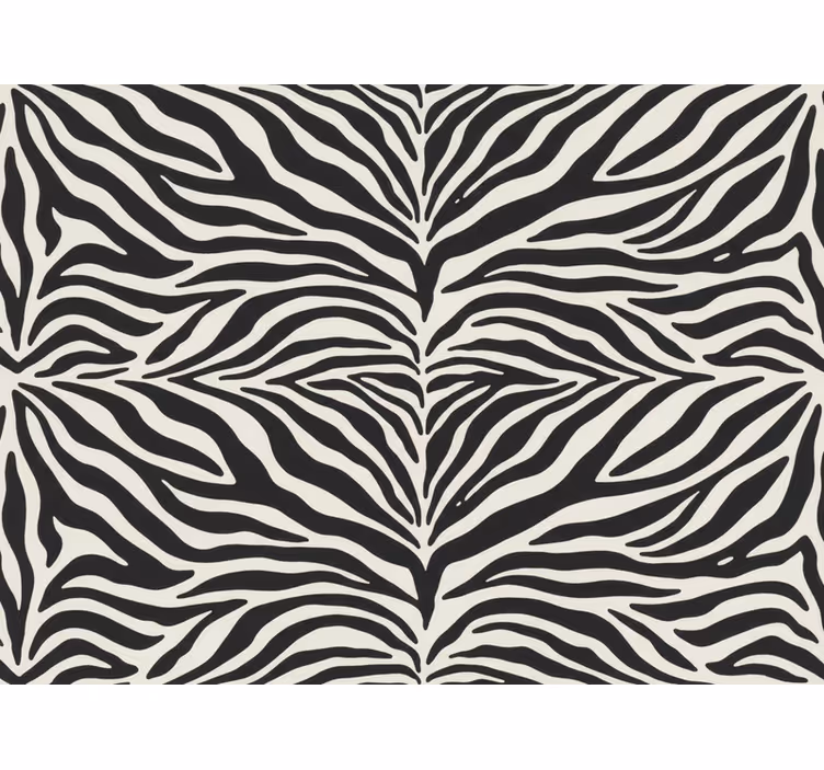 Zebra tapete im realistischen zebramuster - TenStickers