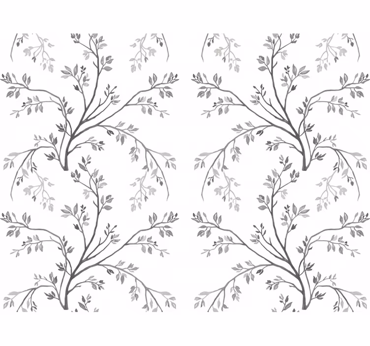 Blumentapete graue sanfte zweige (b0cs6smhcx) - TenStickers
