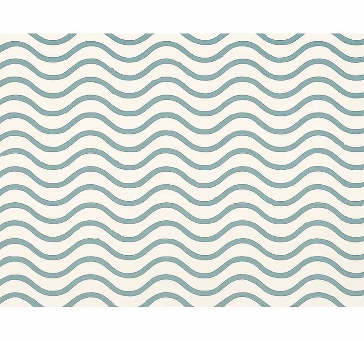 Geometrische tapete in sanften teal pixelwellen - TenStickers