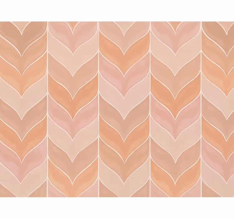 Tapete modern in gedämpftem rosa fischgrätmuster - TenStickers
