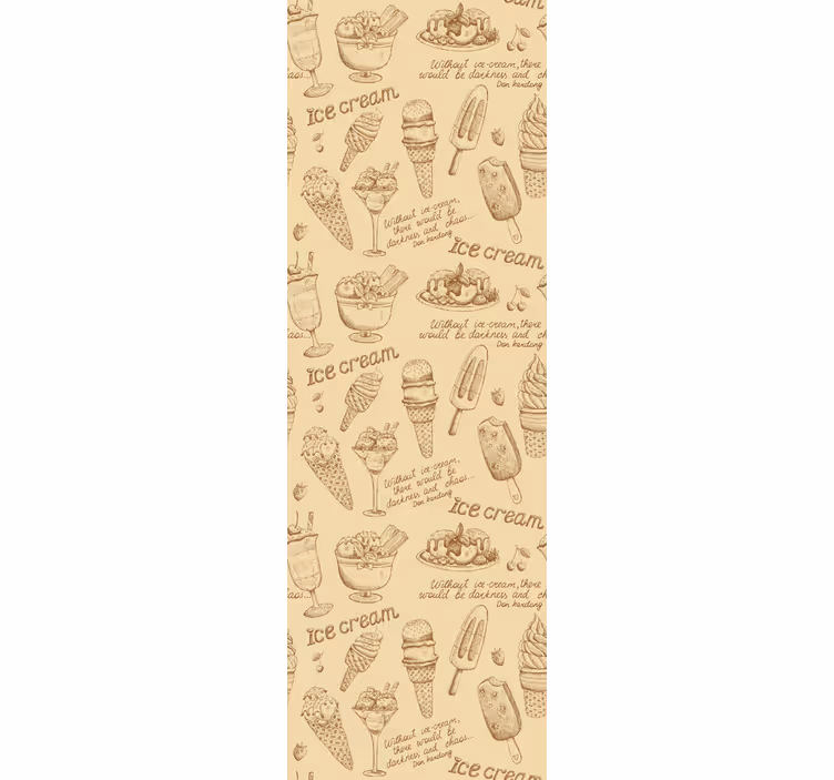 Tapete rustikal vintage kühlschrankaufkleber eis - TenStickers