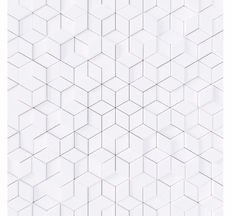 Tapete weiß mit geometrischem muster - TenStickers