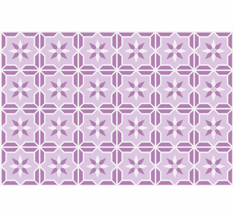 Rosa tapete mit geometrischem malve-ton - TenStickers