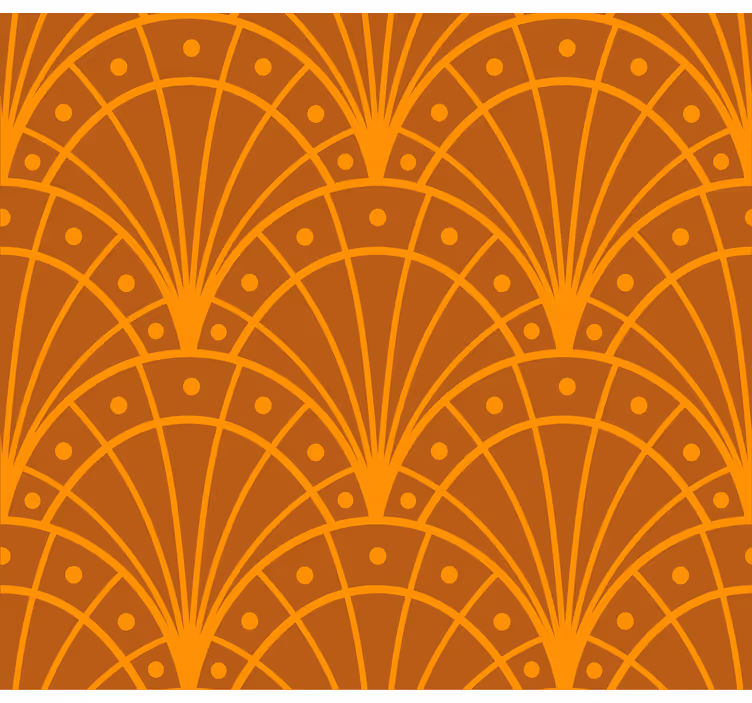 Tapete terrakotta elegant orange art déco - TenStickers