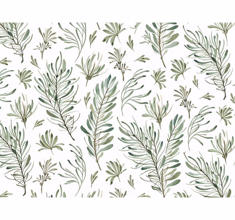 Tapete landschaft mit flora und fauna-muster - TenStickers