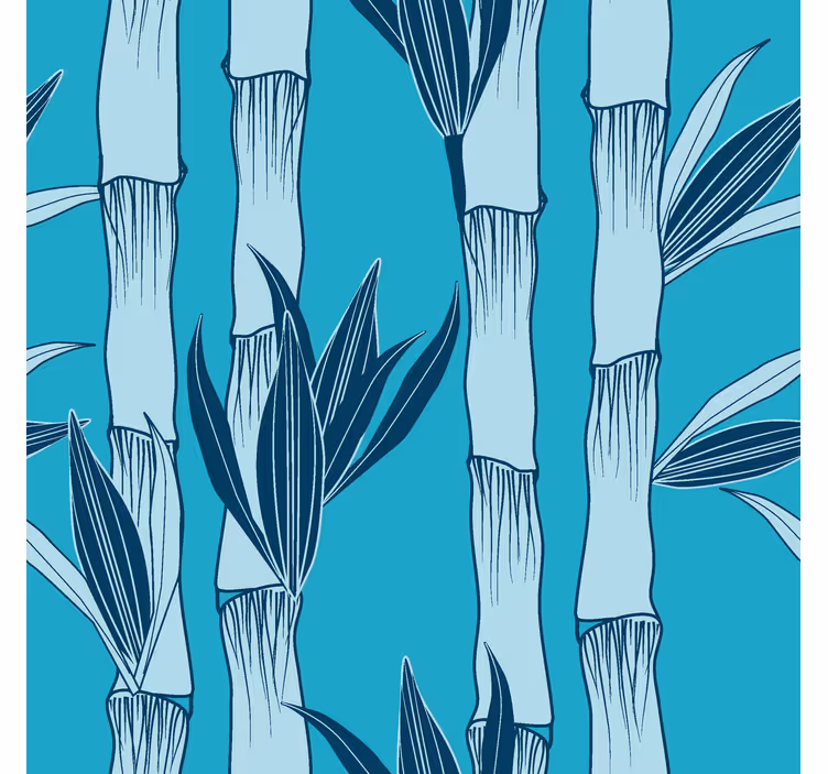 Textur Tapete blauer Bambus - TenStickers