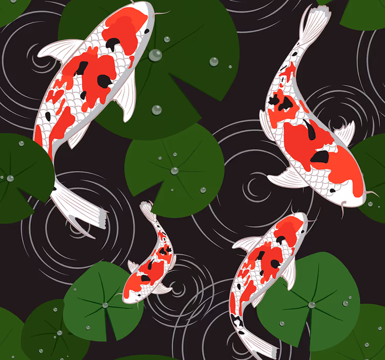 Tapete Fische koiteichlandschaft - TenStickers
