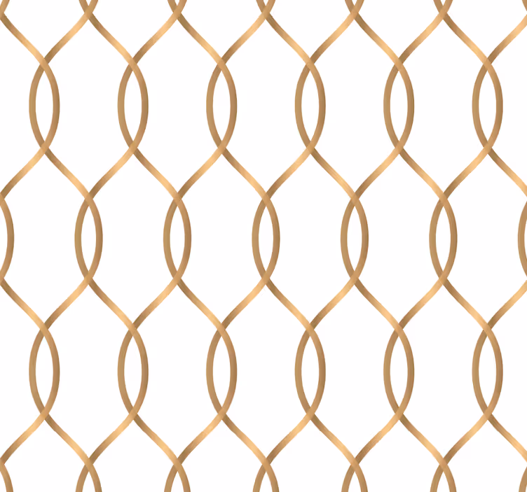 Goldene Streifen dekorative Formen Tapete - TenStickers
