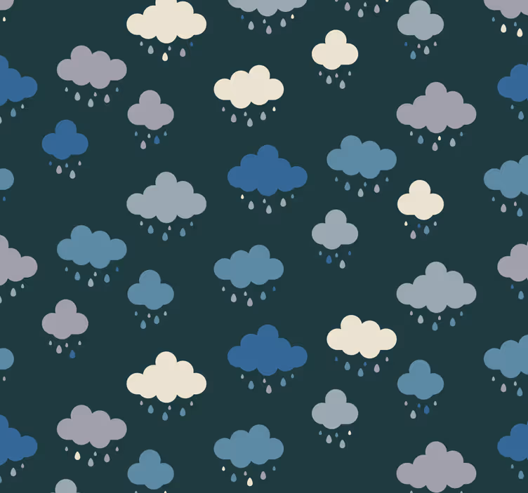 Tapete Baby bewölkte regenszene - TenStickers