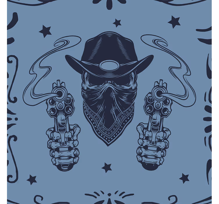 Tapete Stadt cowboy mit pistolen - TenStickers