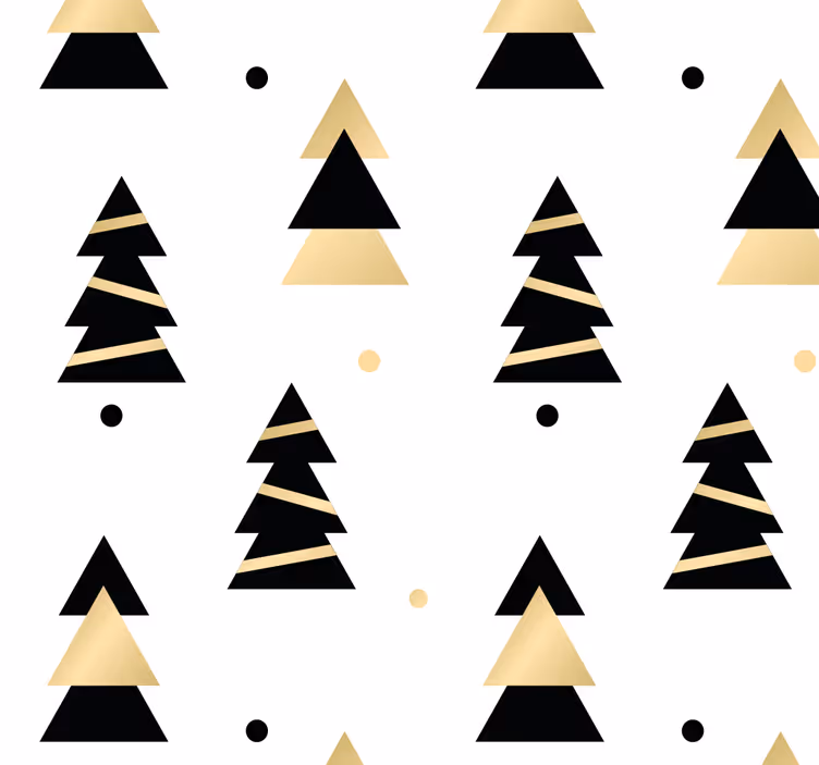 Weihnachtstapete stilisierte kiefern - TenStickers