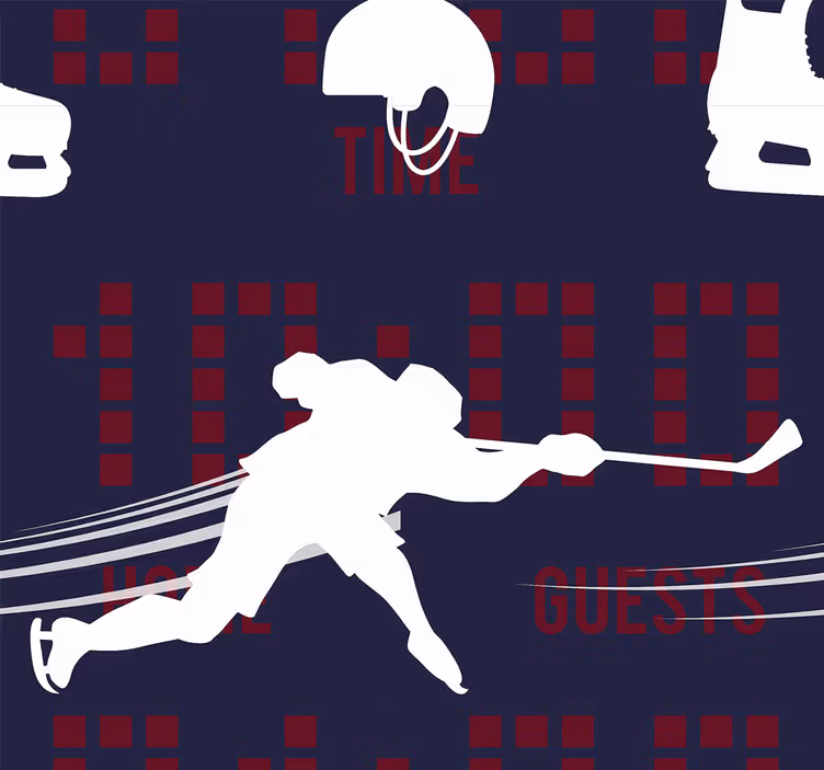 Tapete selbst gestalten eishockey-action - TenStickers