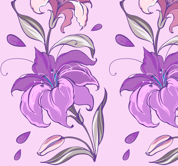 Blumentapete elegantes florales design - TenStickers