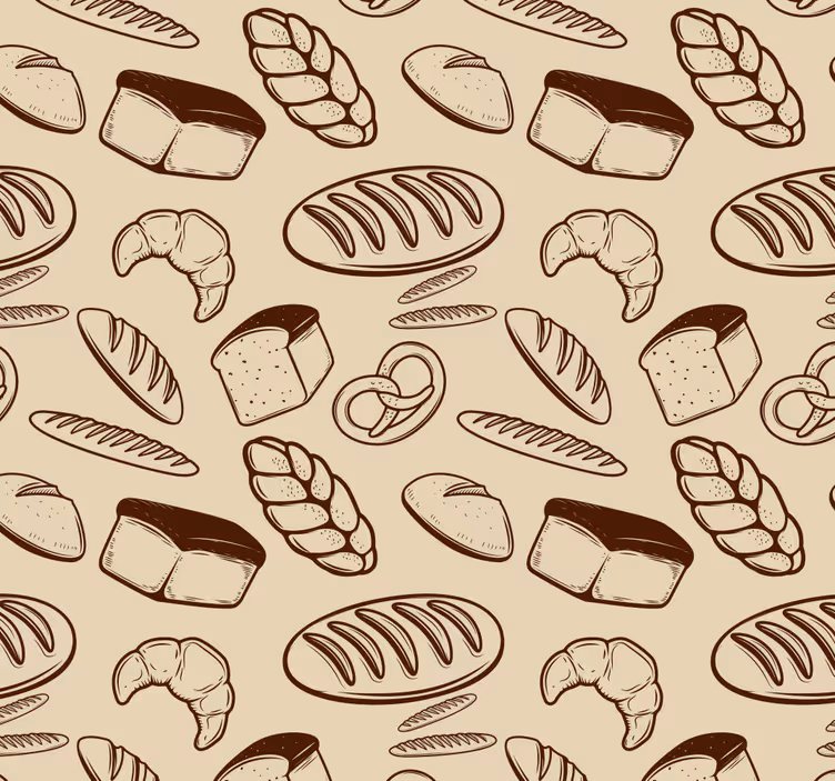 Tapete Küche Bäckerei nahtlos - TenStickers