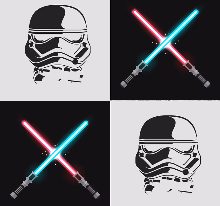 Tapete Kinderzimmer Star wars grenzmuster - TenStickers