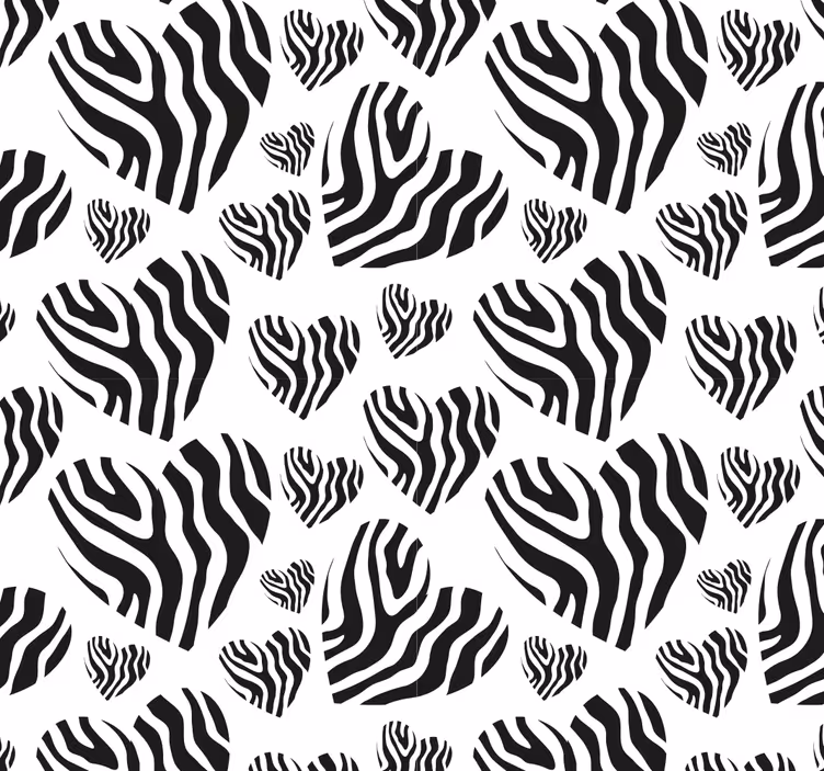 Tapeten Wohnzimmer zebra-Muster Einfachheit - TenStickers