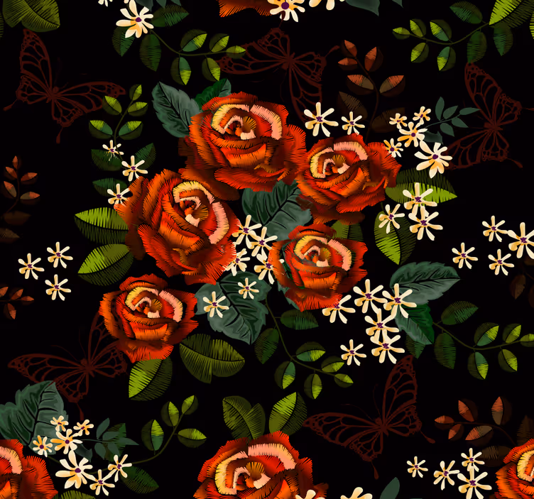 Blumentapete florale eleganz - TenStickers