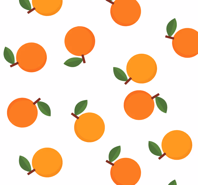 Blumentapete obst-motiv-muster - TenStickers