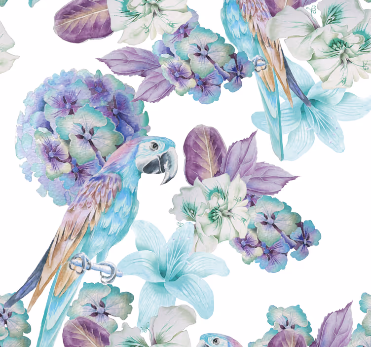Tapete Papagei blumen-papagei-design - TenStickers