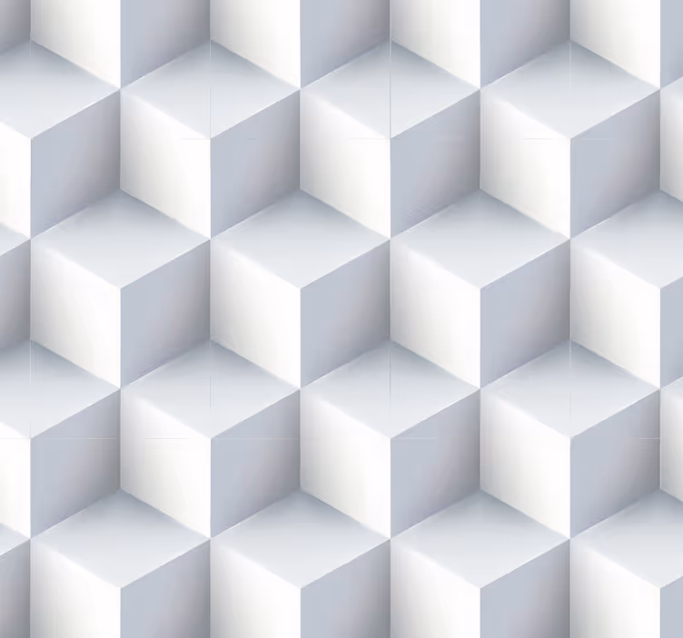 Tapete geometrische Muster kubische illusion - TenStickers
